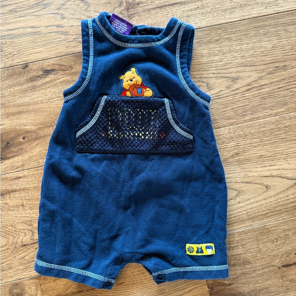 90s WINNIE THE POOH Disney Basketball Onesie romper